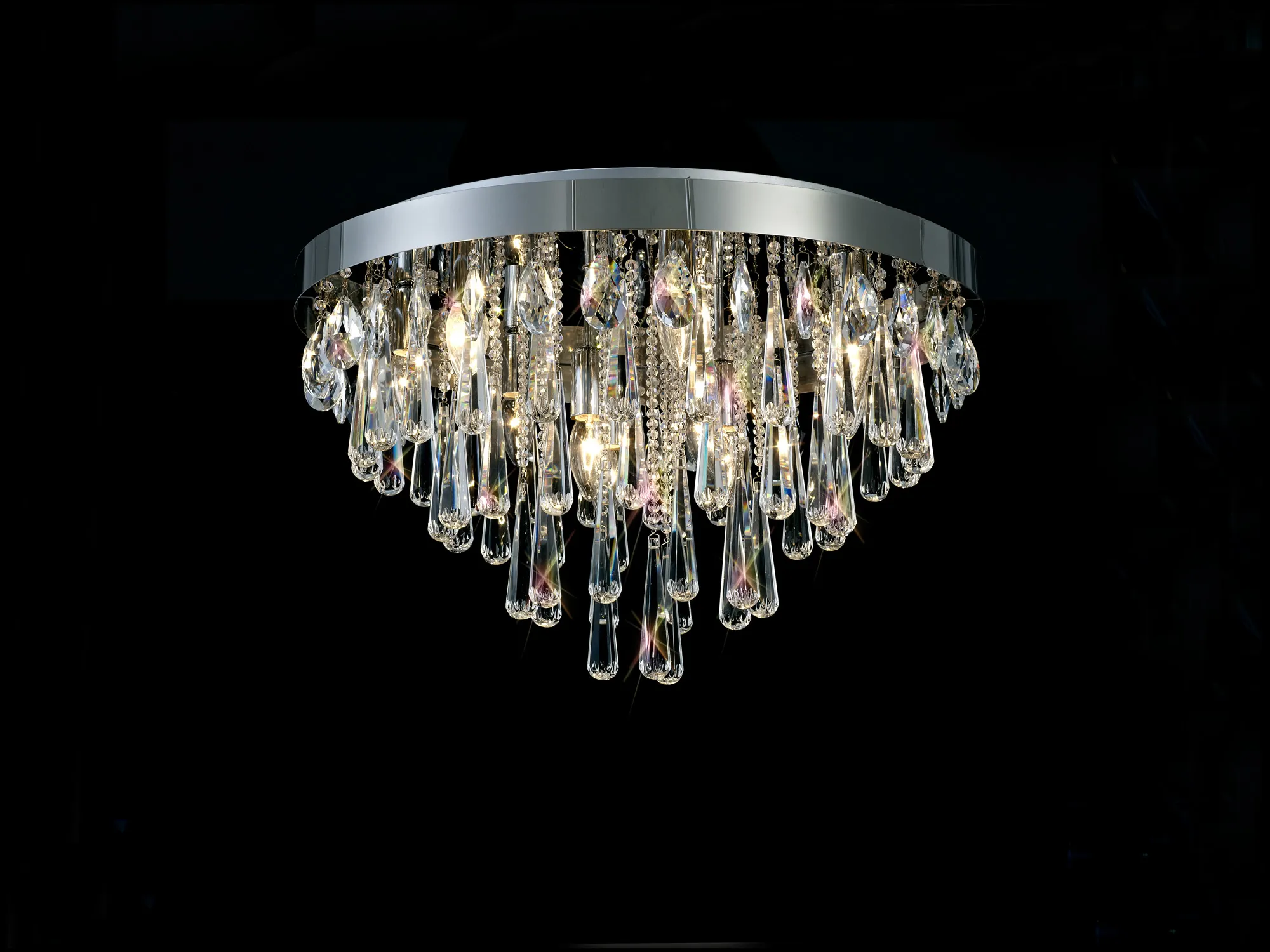 IL31432  Sophia Crystal  Flush Ceiling 8 Light